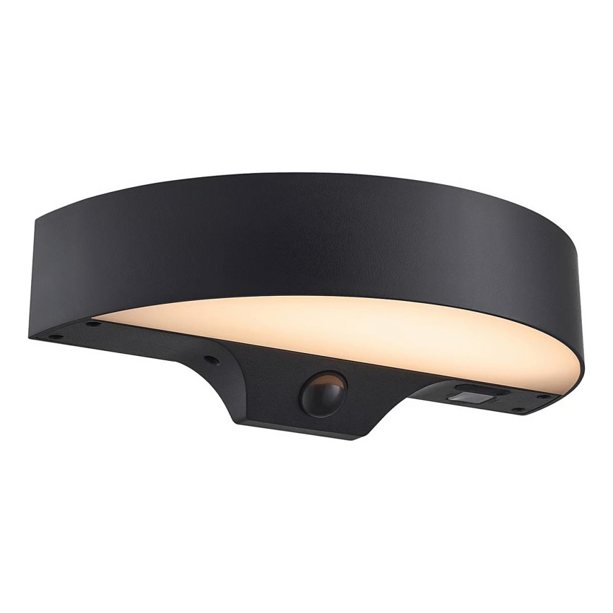Nordlux - LED-Solarwandleuchte mit Sensor MONAY LED/5W/5V 3000K IP44 2000 mAh schwarz