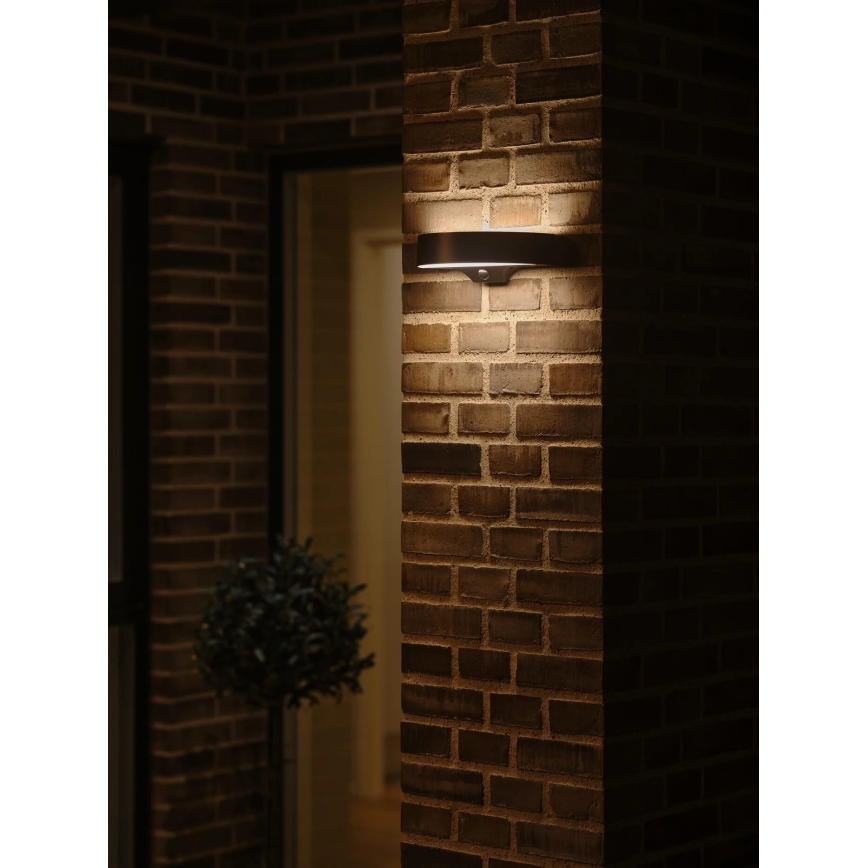 Nordlux - LED-Solarwandleuchte mit Sensor MONAY LED/5W/5V 3000K IP44 2000 mAh schwarz