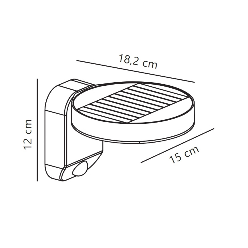 Nordlux - LED-Solarwandleuchte mit Sensor RICA LED/5W/3,7V IP44 2200 mAh rund