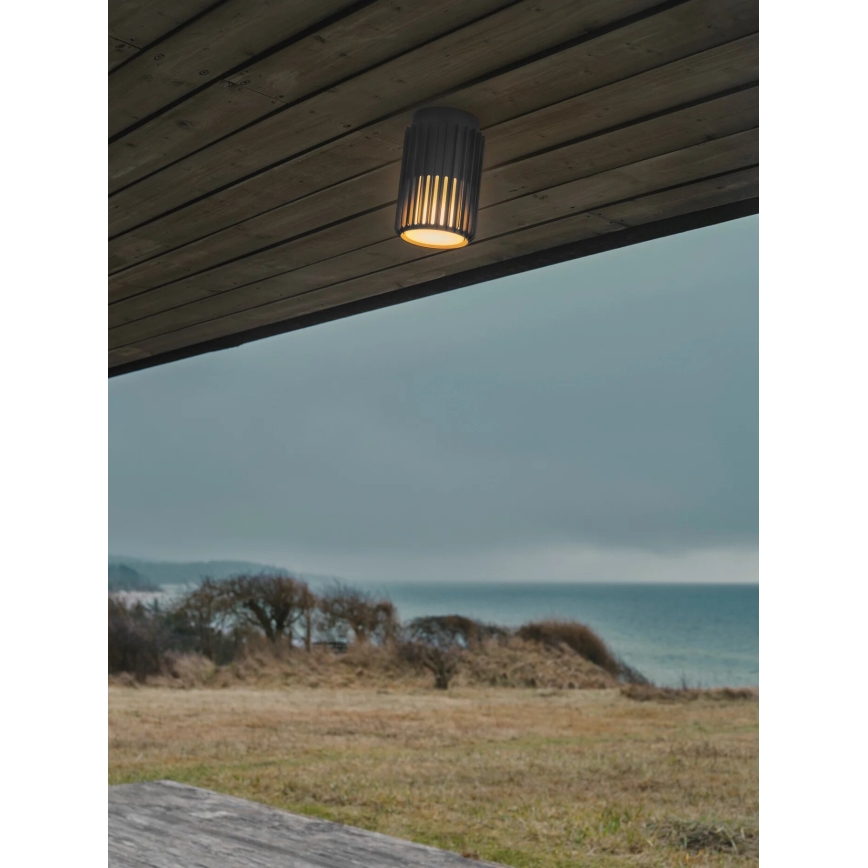 Nordlux - Outdoor-Deckenleuchte ALUDRA 1xE27/15W/230V d 12,4 cm anthrazit