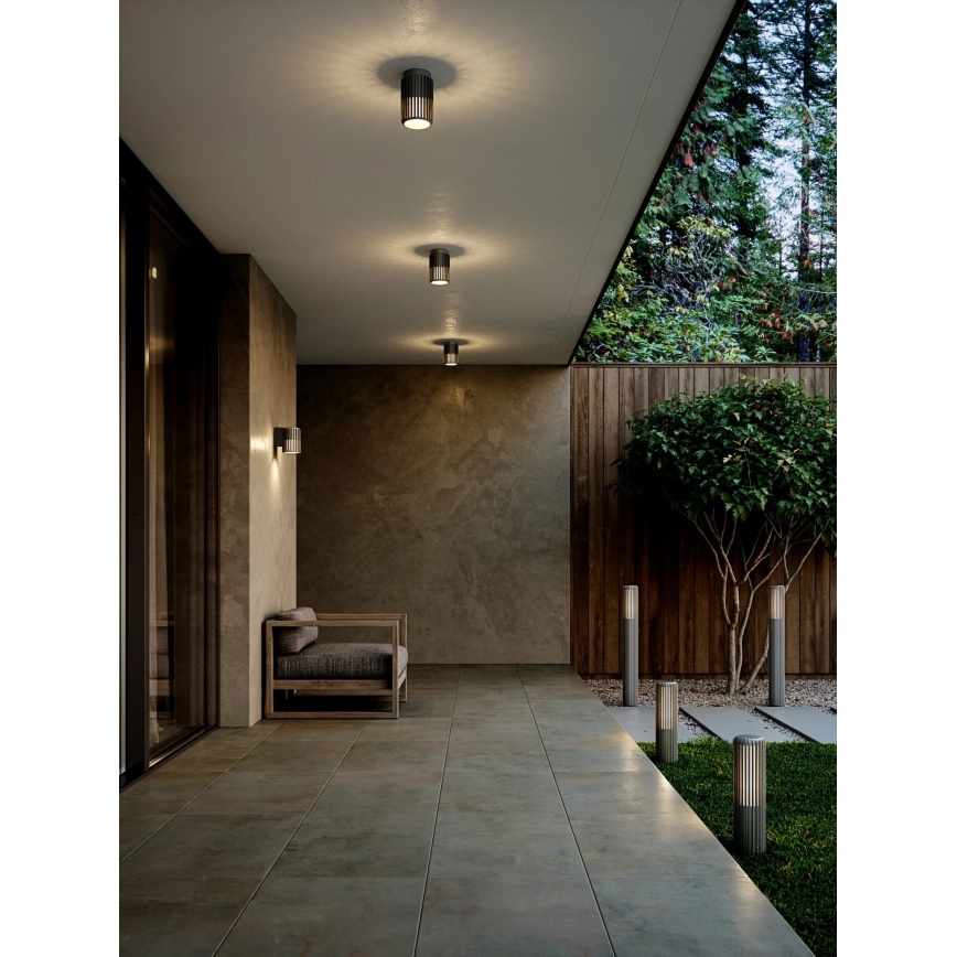 Nordlux - Outdoor-Deckenleuchte ALUDRA 1xE27/15W/230V d 12,4 cm anthrazit
