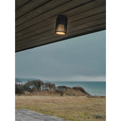 Nordlux - Outdoor-Deckenleuchte ALUDRA 1xE27/15W/230V d 12,4 cm schwarz