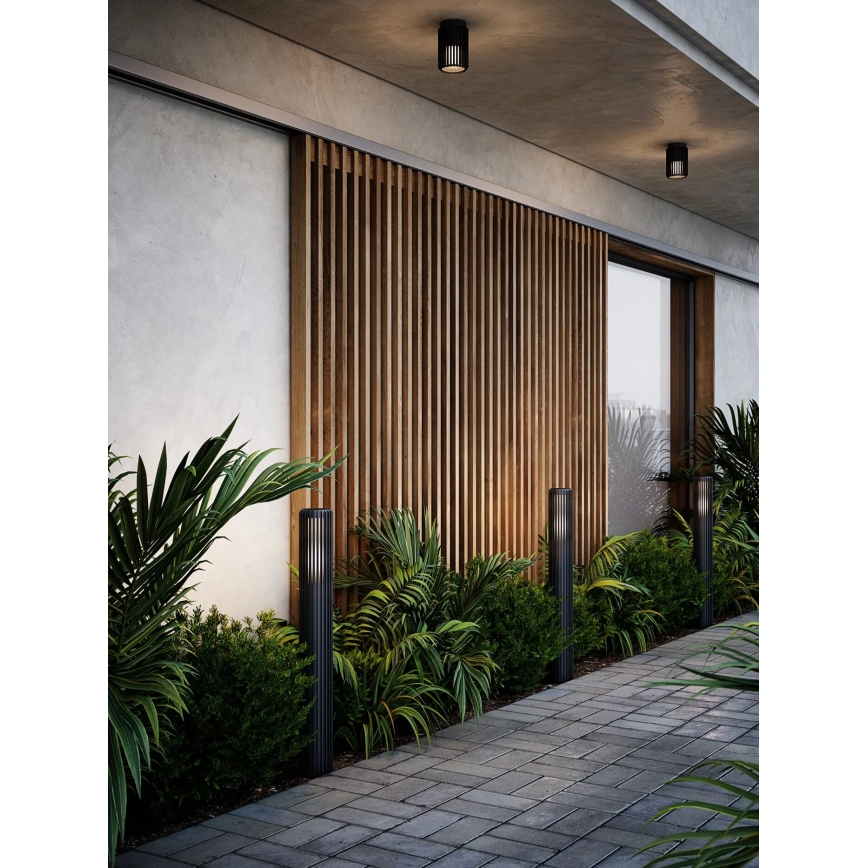 Nordlux - Outdoor-Deckenleuchte ALUDRA 1xE27/15W/230V d 12,4 cm schwarz
