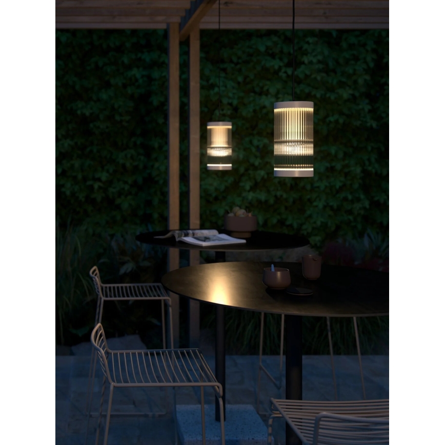 Nordlux - Outdoor-Hängeleuchte COUPAR 1xE27/25W/230V IP33 d 13 cm cremefarben