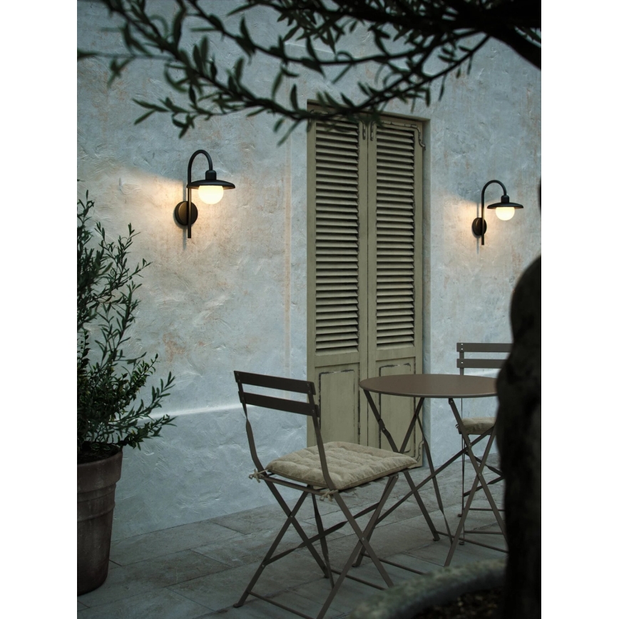 Nordlux - Outdoor-Wandleuchte BERLO 1xE27/10W/230V IP44 schwarz