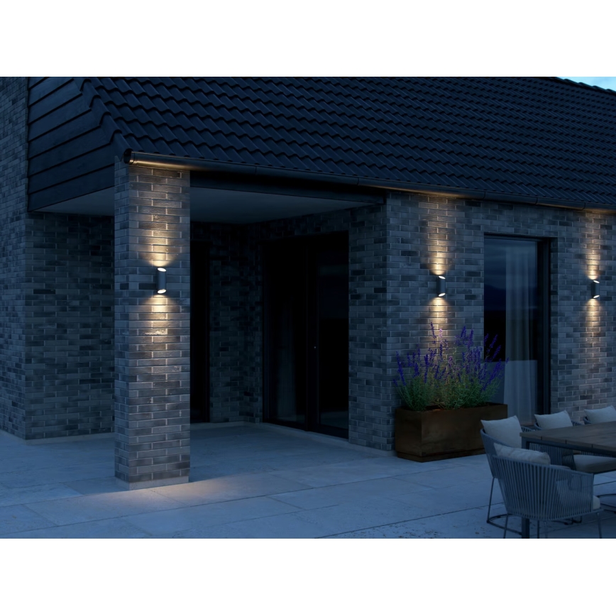 Nordlux - Outdoor-Wandleuchte NICO 2xGU10/25W/230V IP54 anthrazit