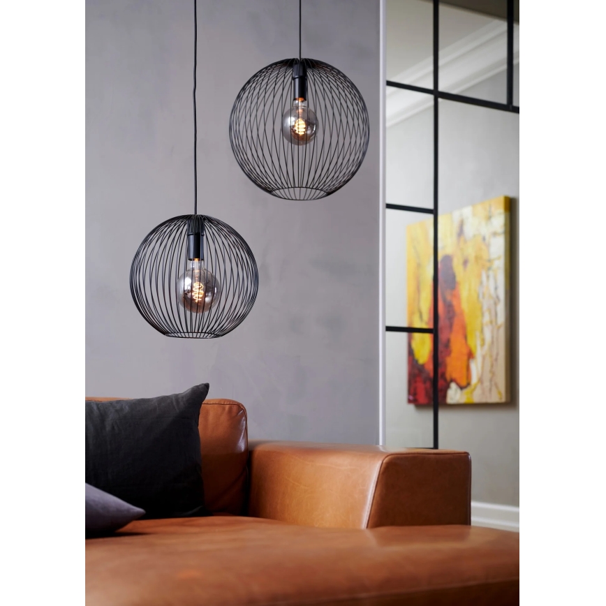 Nordlux - Pendelleuchte BERONI an Kabel 1xE27/60W/230V schwarz