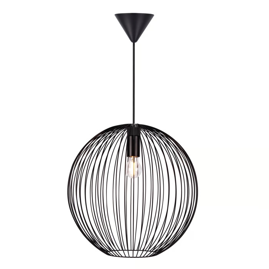 Nordlux - Pendelleuchte BERONI an Kabel 1xE27/60W/230V schwarz