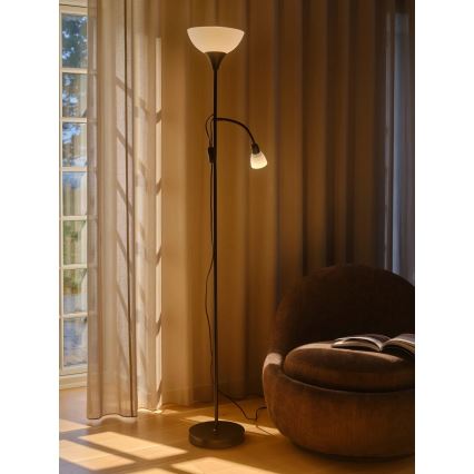 Nordlux - Stehleuchte LAURIA 1xE27/40W/230V + 1xE14/15W schwarz