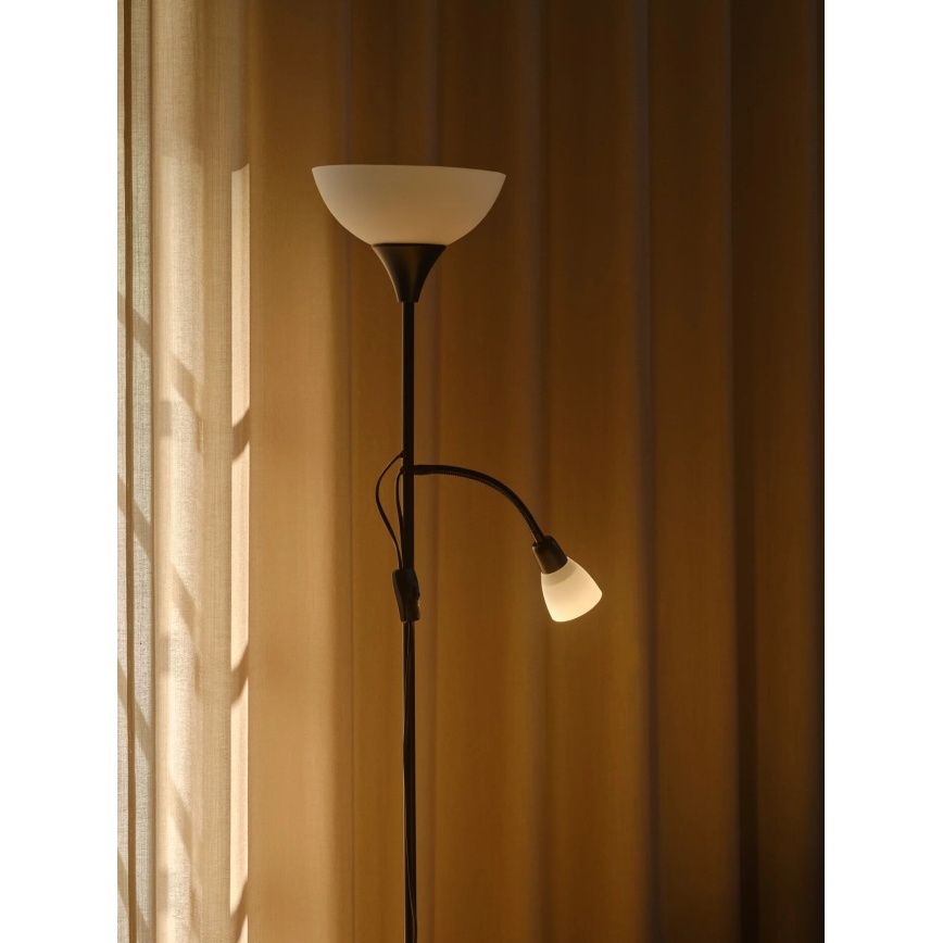 Nordlux - Stehleuchte LAURIA 1xE27/40W/230V + 1xE14/15W schwarz