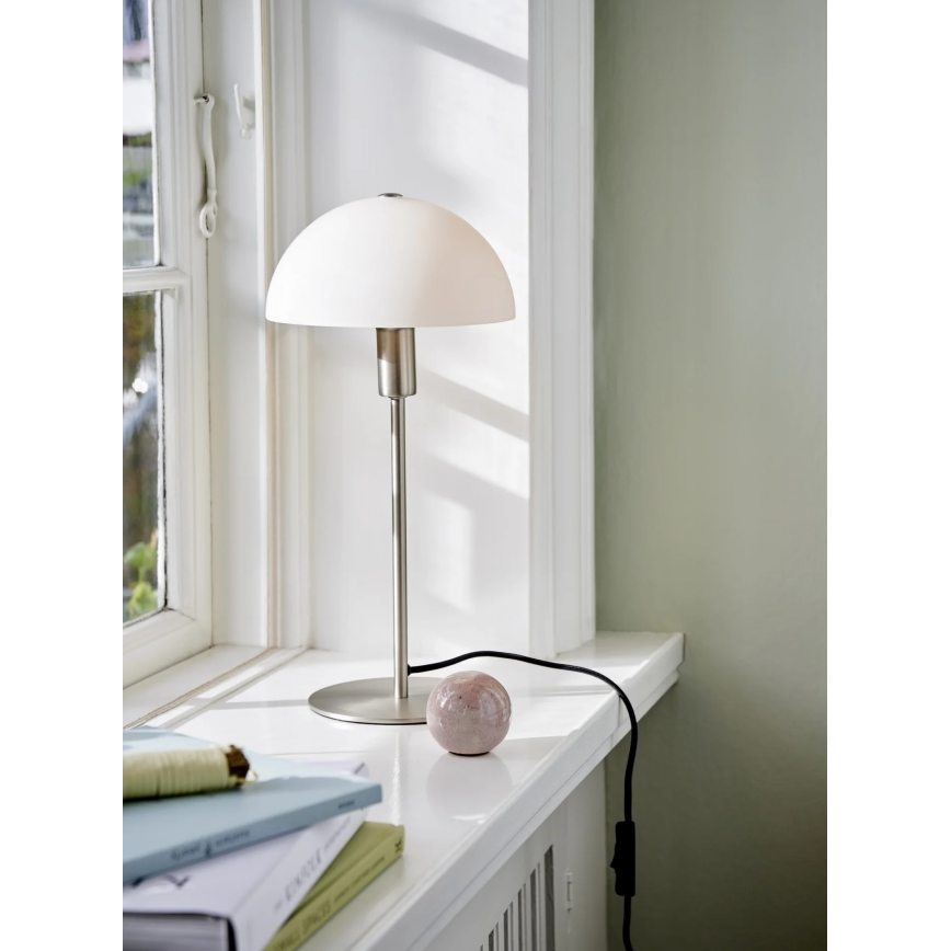 Nordlux - Tischleuchte ELLEN 1xE14/40W/230V mattchrom/weiß