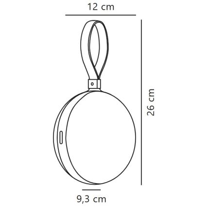 Nordlux - Tragbare, aufladbare LED-Leuchte LED/1W/3,7V IP54 1500 mAh gelb