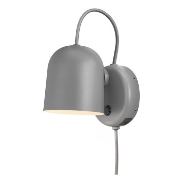 Nordlux - Wandleuchte mit USB ANGLE 1xGU10/25W/230V grau
