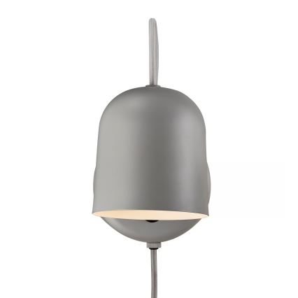 Nordlux - Wandleuchte mit USB ANGLE 1xGU10/25W/230V grau