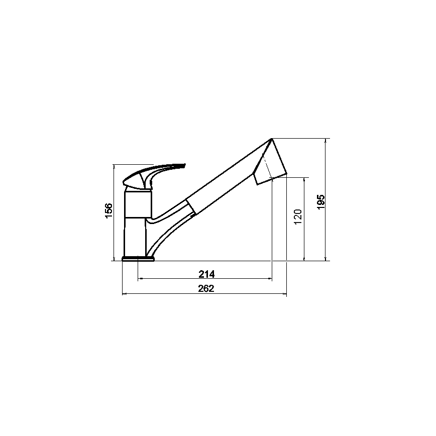 Novaservis - Spültischarmatur mit ausziehbarer Brause METALIA glänzender Chrom