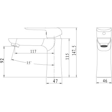 Novaservis - Waschtischarmatur NOBLESS TINA Hochglanz-Chrom