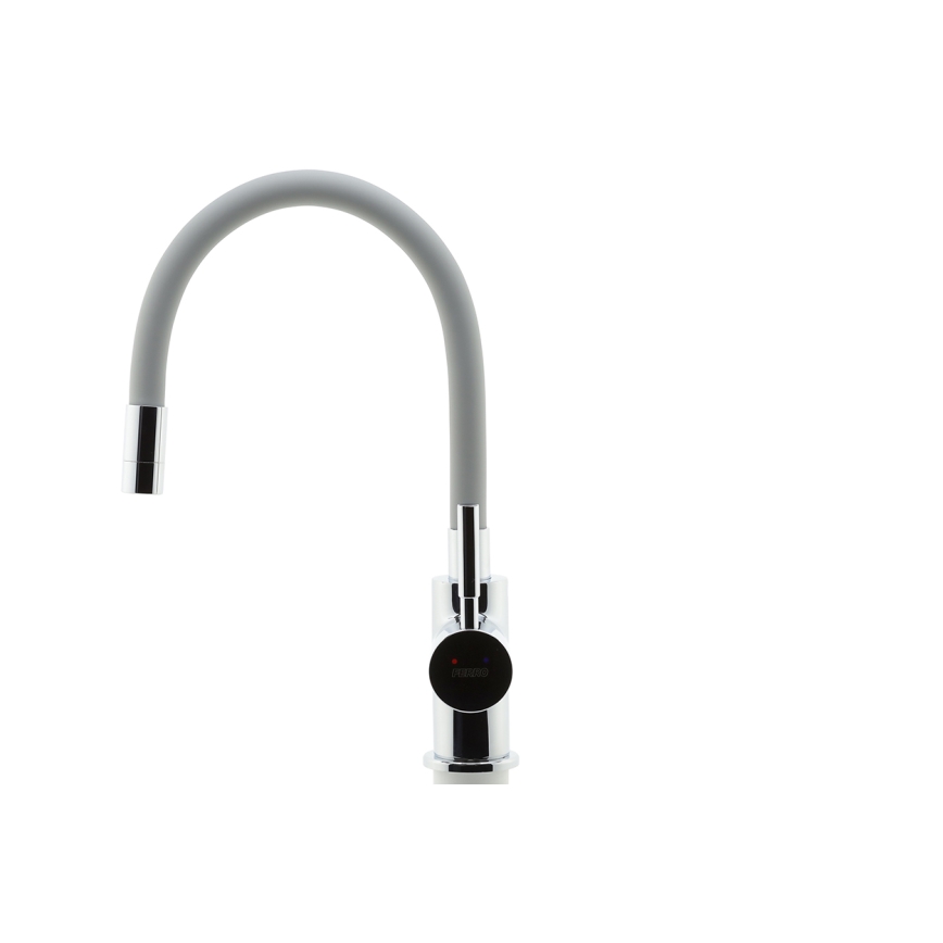 Novaservis - Wasserhahn (Armatur) mit flexiblem Arm glänzendes Chrom/grau
