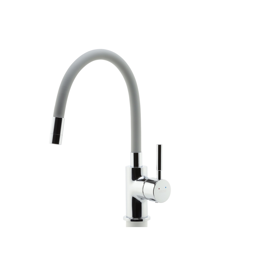 Novaservis - Wasserhahn (Armatur) mit flexiblem Arm glänzendes Chrom/grau