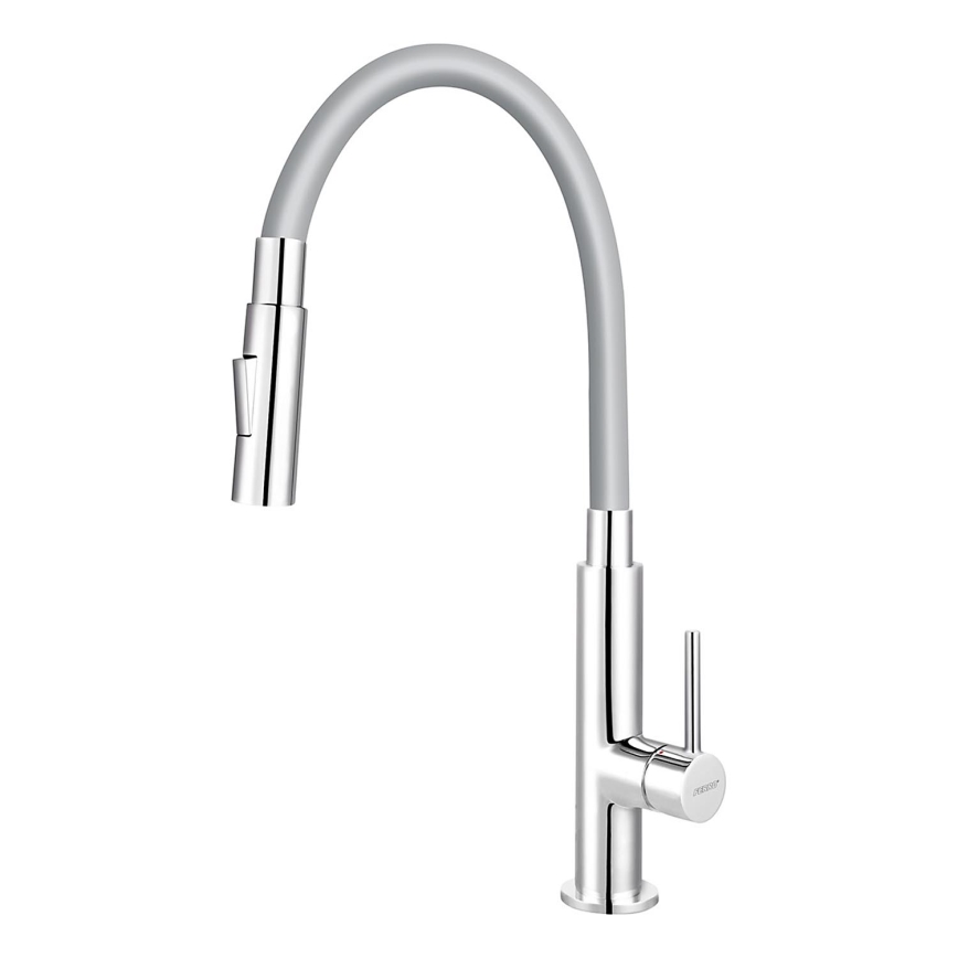 Novaservis - Wasserhahn (Armatur) mit flexiblem Arm glänzendes Chrom/grau