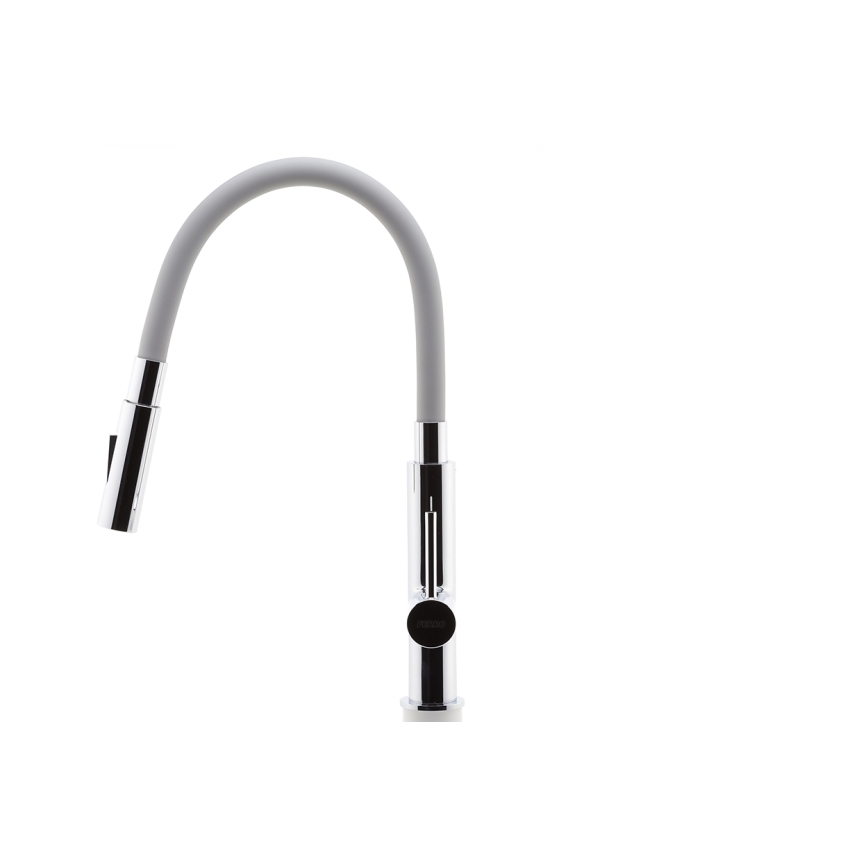 Novaservis - Wasserhahn (Armatur) mit flexiblem Arm glänzendes Chrom/grau
