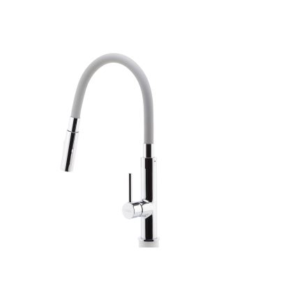 Novaservis - Wasserhahn (Armatur) mit flexiblem Arm glänzendes Chrom/grau
