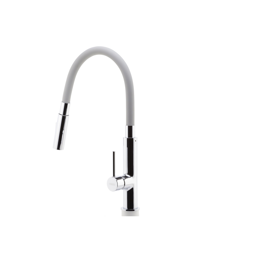 Novaservis - Wasserhahn (Armatur) mit flexiblem Arm glänzendes Chrom/grau