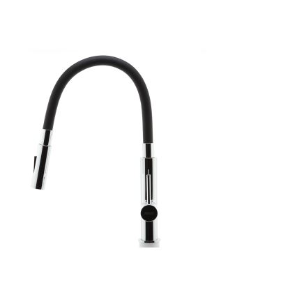 Novaservis - Wasserhahn (Armatur) mit flexiblem Arm glänzendes Chrom/schwarz