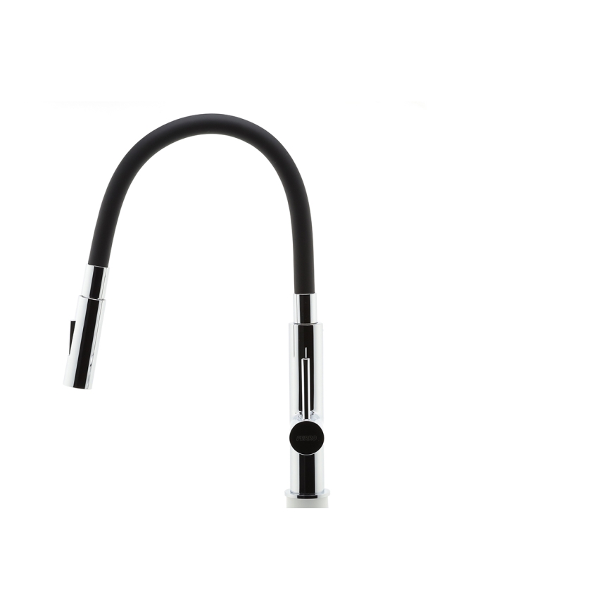 Novaservis - Wasserhahn (Armatur) mit flexiblem Arm glänzendes Chrom/schwarz