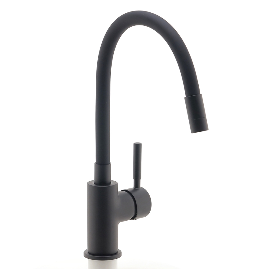 Novaservis - Wasserhahn (Armatur) mit flexiblem Arm matt schwarz