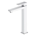OMNIRES PM7412CRB - Waschbeckenarmatur PARMA 27,3 cm glänzendes Chrom/weiß