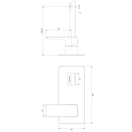 OMNIRES PM7415BL - Unterputz-Waschtischarmatur PARMA matt schwarz