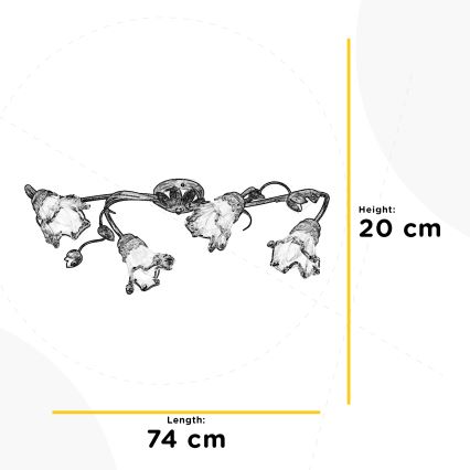 ONLI - Deckenleuchte ARIANNA 4xE14/6W/230V bronzefarben