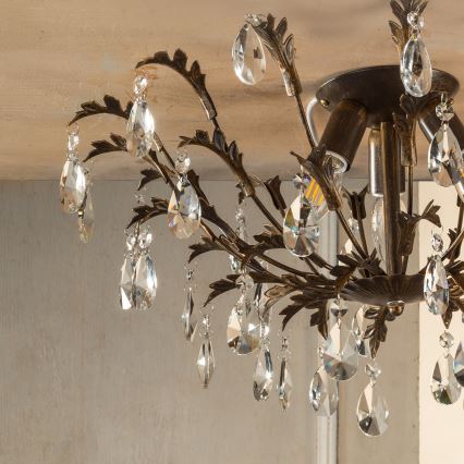 ONLI - Deckenleuchte TERESA 3xE14/6W/230V bronzefarben