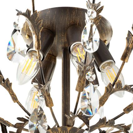 ONLI - Deckenleuchte TERESA 5xE14/6W/230V bronzefarben