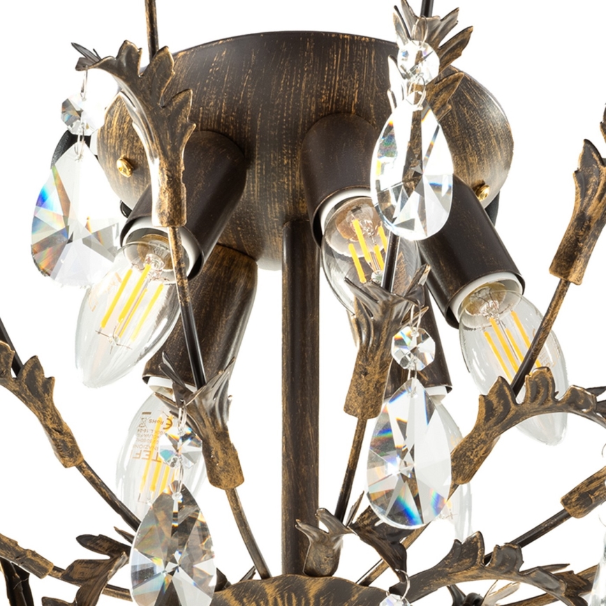 ONLI - Deckenleuchte TERESA 5xE14/6W/230V bronzefarben