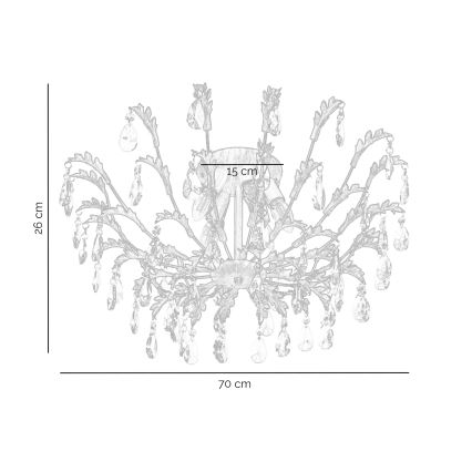 ONLI - Deckenleuchte TERESA 5xE14/6W/230V bronzefarben