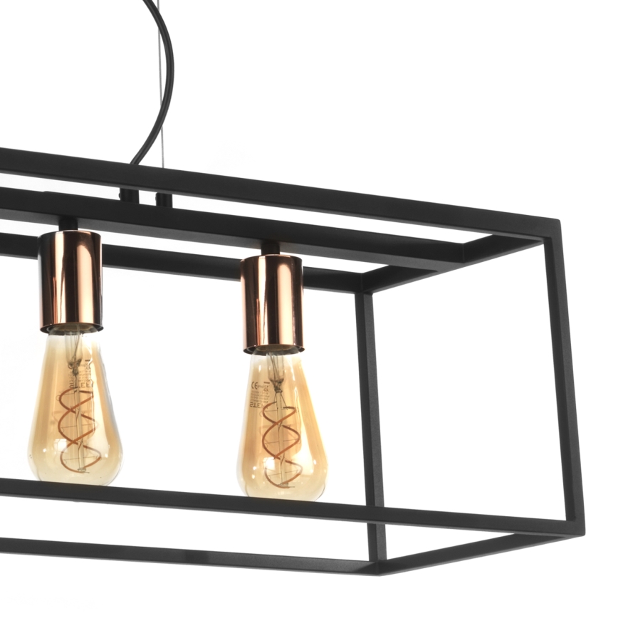 ONLI - Hängeleuchte FLOKI 4xE27/15W/230V schwarz/kupfern