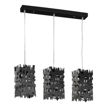 ONLI - Hängeleuchte FORESTA 3xE27/15W/230V schwarz