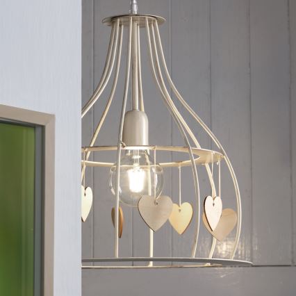 ONLI - Hängeleuchte LEONILDE 1xE27/15W/230V beige