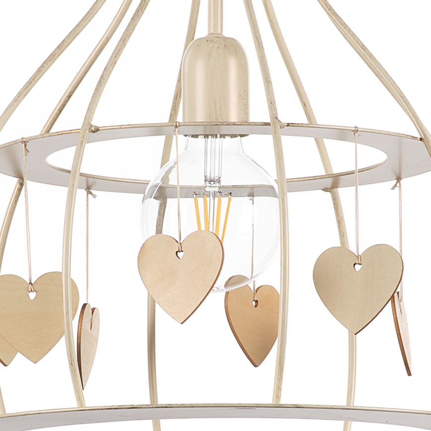 ONLI - Hängeleuchte LEONILDE 1xE27/15W/230V beige