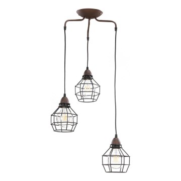 ONLI - Hängeleuchte SPINNE 3xE27/15W/230V schwarz/braun