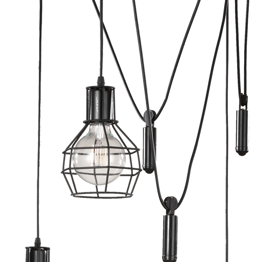 ONLI - Hängeleuchte SPINNE 5xE27/15W/230V Spinne schwarz