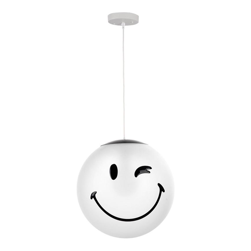 ONLI - Kinder-Pendelleuchte mit Kabel SMILEY 1xE27/15W/230V weiß
