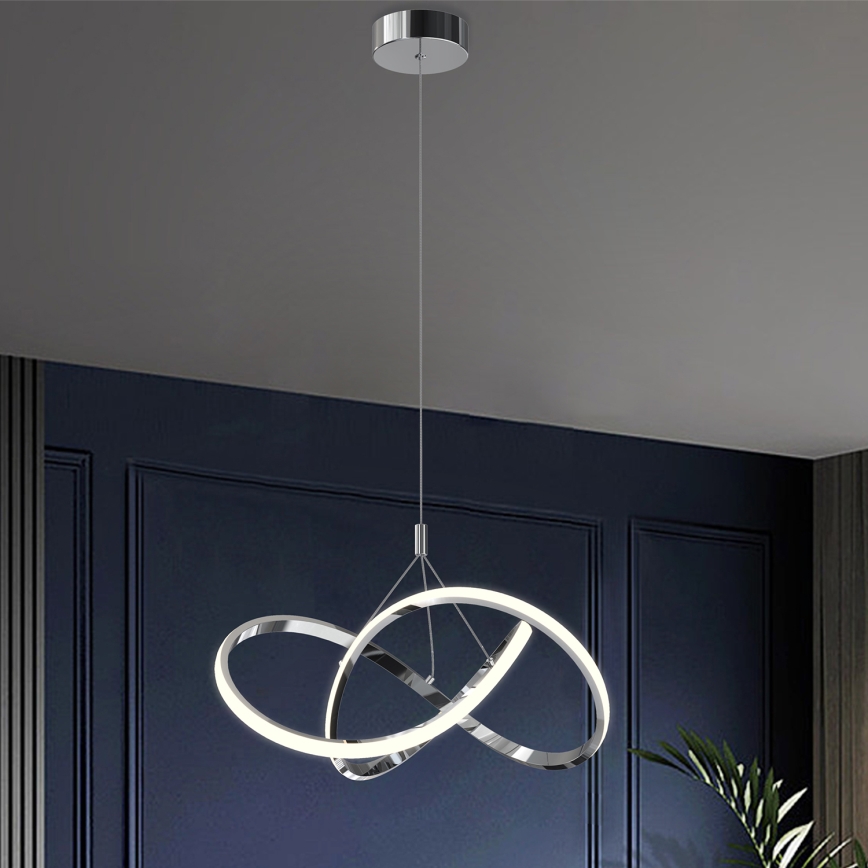 ONLI - LED-Hängeleuchte LOOP LED/40W/230V 4000K glänzendes Chrom