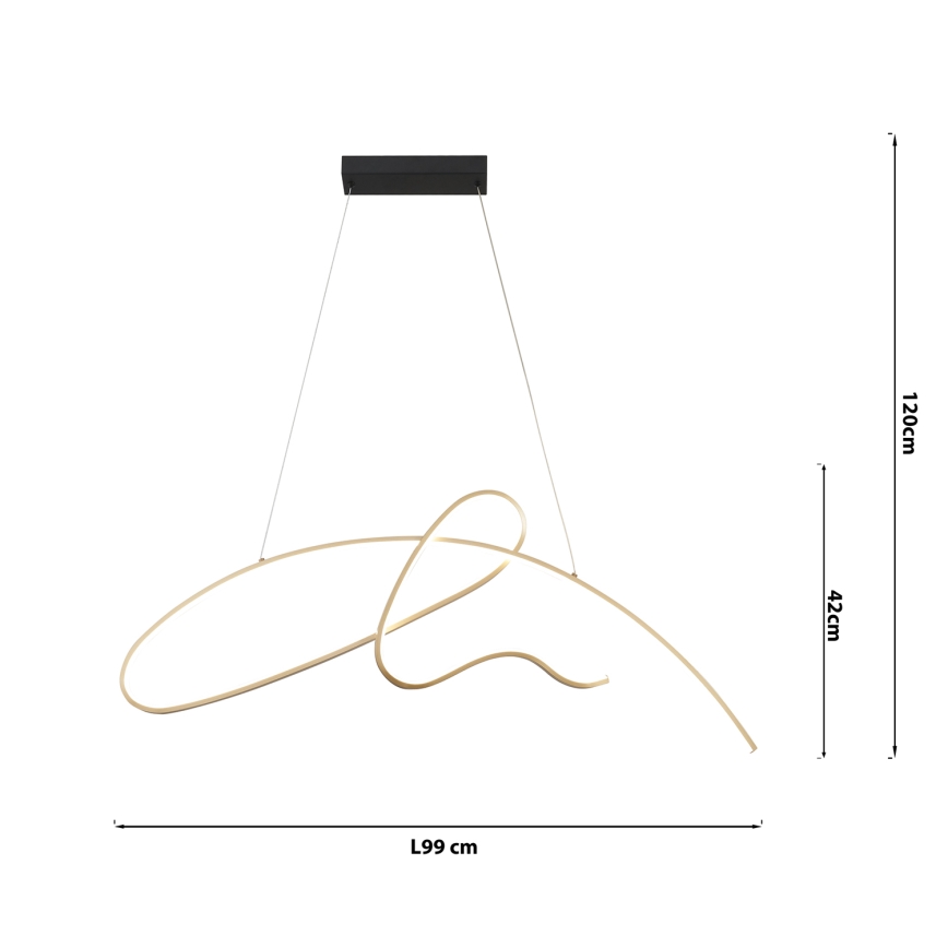 ONLI - LED-Hängeleuchte SIGN LED/42W/230V 4000K golden