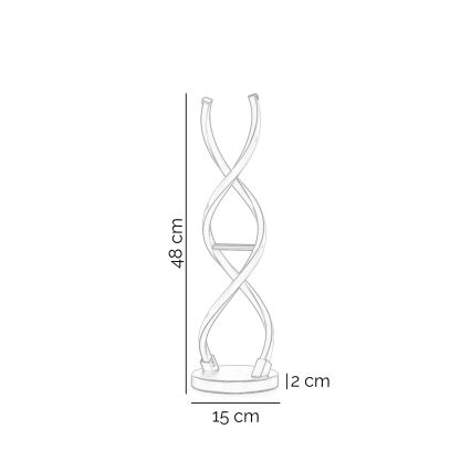 ONLI - LED-Tischleuchte DNA LED/12W/230V 4000K 48,5 cm silbern