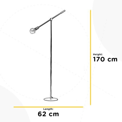 ONLI - Stehleuchte ASTE 1xE27/15W/230V schwarz/golden