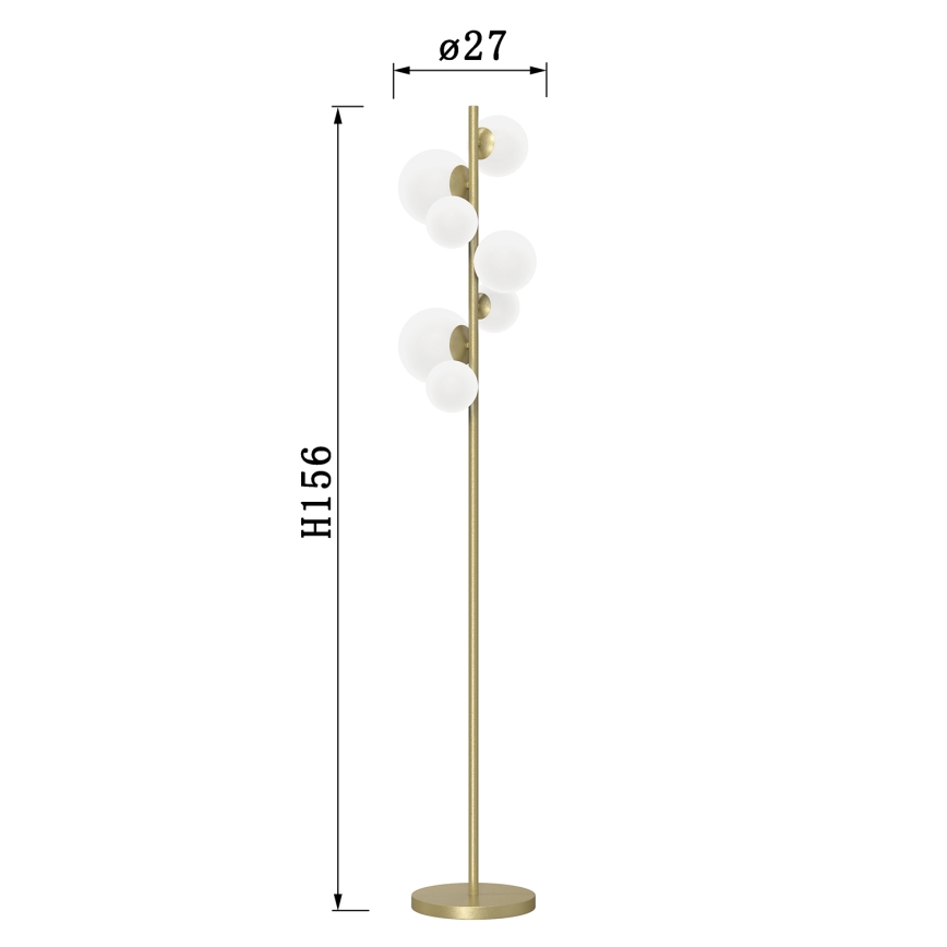 ONLI - Stehleuchte PALOMA 7xG9/10W/230V golden