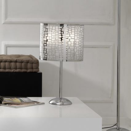 ONLI - Tischleuchte BRUCE 1xE27/15W/230V 53 cm matt Chrom