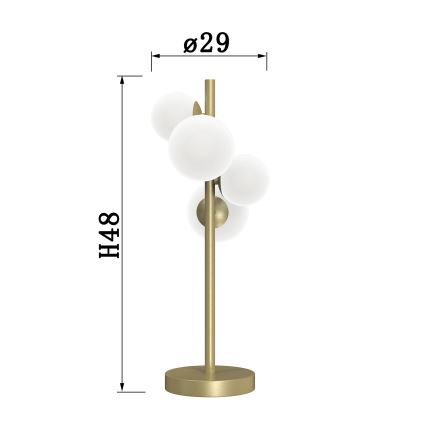 ONLI - Tischleuchte PALOMA 4xG9/10W/230V 48 cm golden
